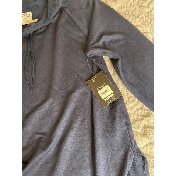 Athletic Works Women's French Terry Mock Neck Hoodie, Dark Navy Size S(4-6) - Picture 5 of 10